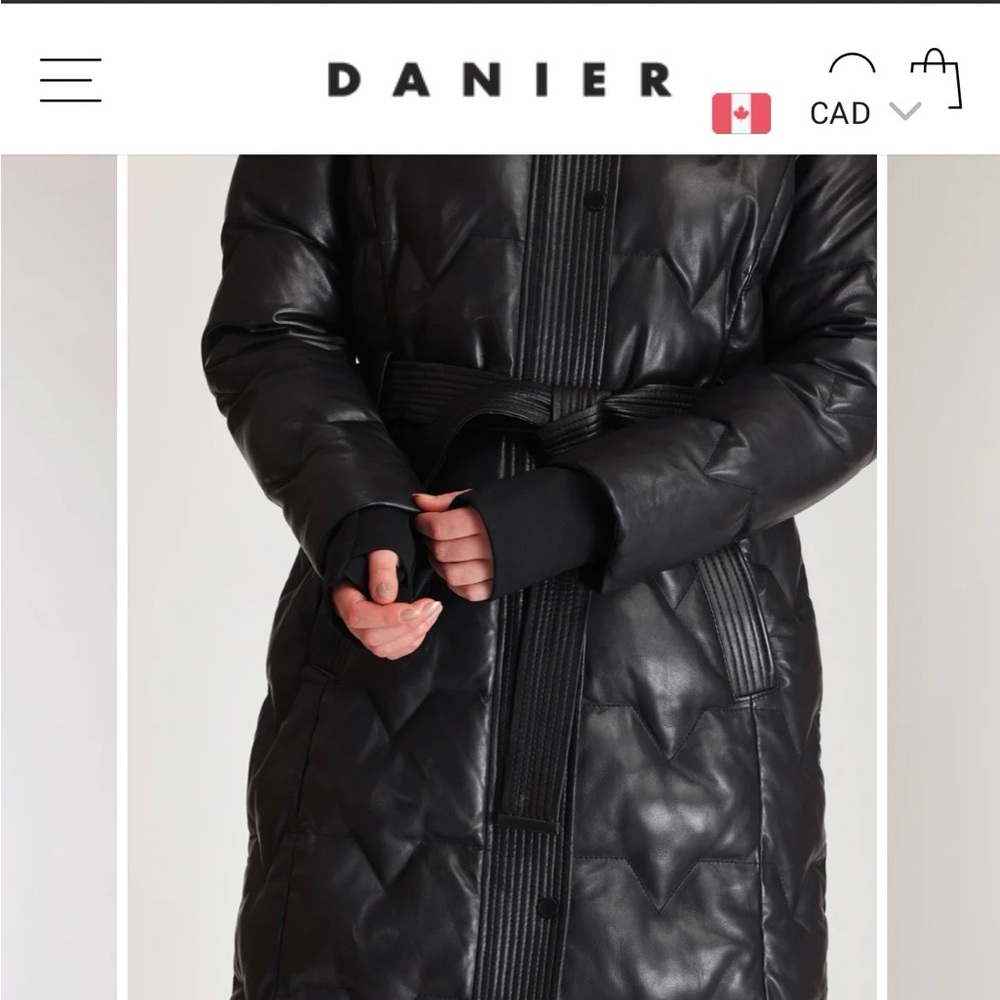Danier Black Long Puffer Coat